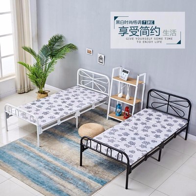 折叠床单人沙发床午睡办公室午休床陪护床行军床简易床铁艺床80cm/1米/1.2米/1.5米宽白色1.2米宽